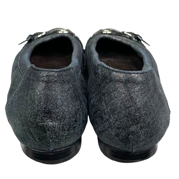 AGL Attilio Giusti Monika Black Grey Cap Toe Slip On Flats Size 35.5 US 5.5 - Picture 8 of 11